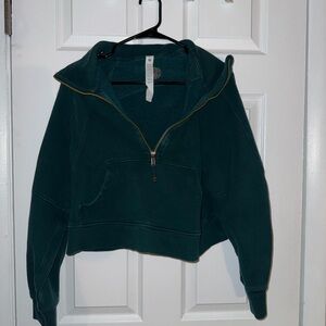 Lululemon Scuba Oversized Half-Zip Hoodie Teal Green Size M/L